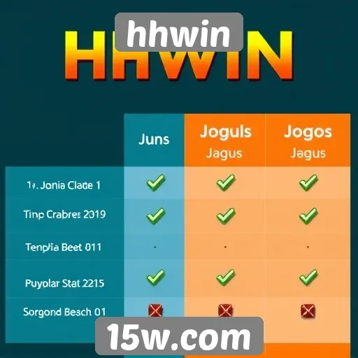 Comparação de jogos populares disponíveis no hhwin